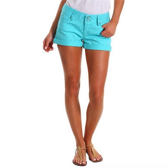 Lilly Pulitzer Pants - Lilly Pulitzer Light Blue Polka Dot Clifton Shorts